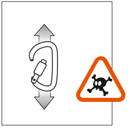 Опасность: не закрытая защелка карабина 